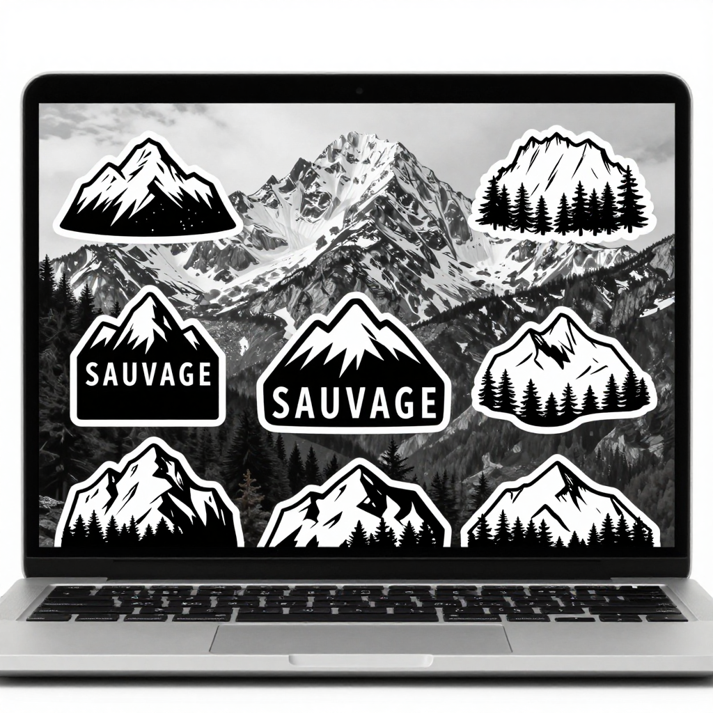 Stickers SAUVAGE Collection | 8 Designs Outdoor Adventure