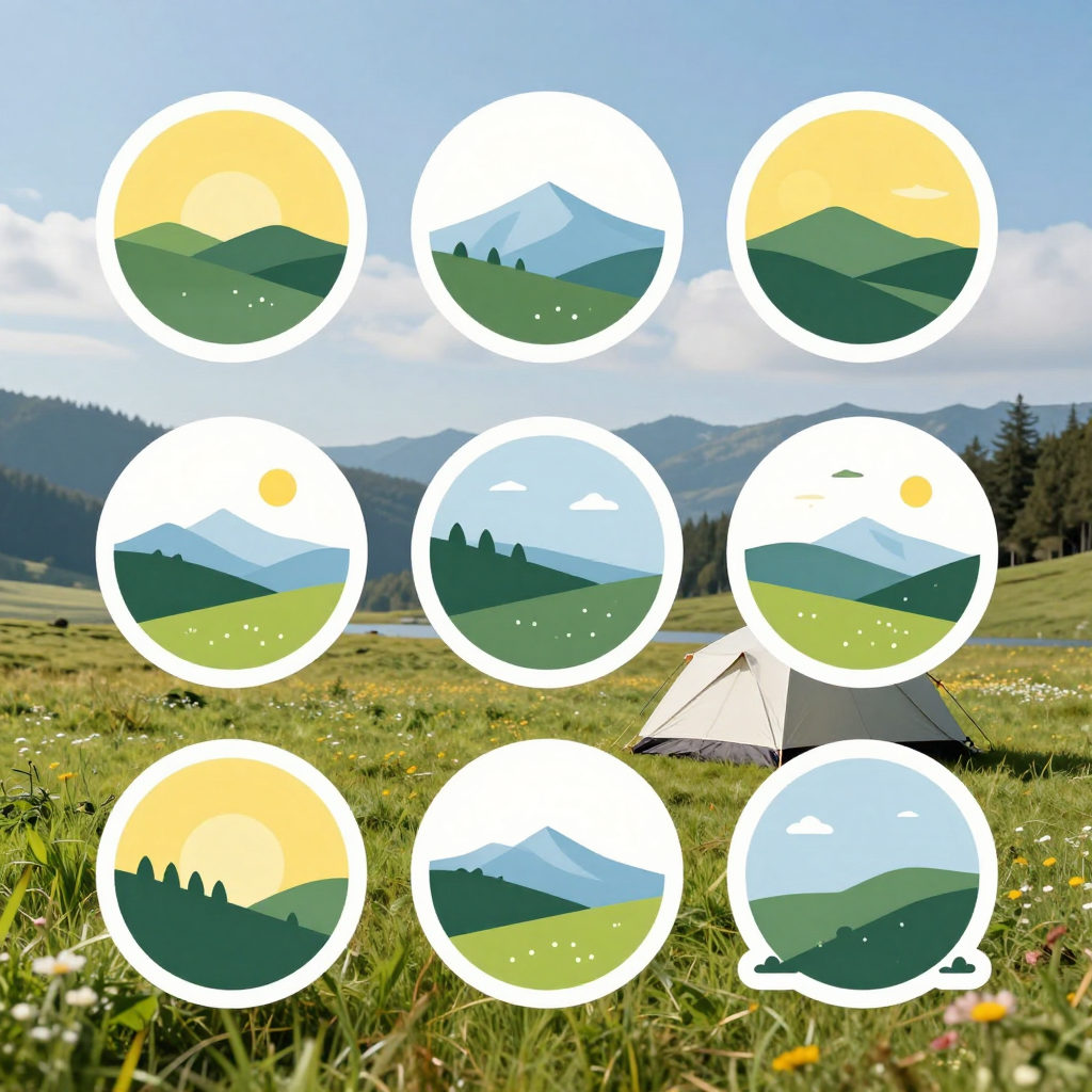 Stickers SAUVAGE Collection | 8 Designs Outdoor Adventure